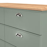Victoria 6 Drawer Midi Chest with Riviera Oak Top