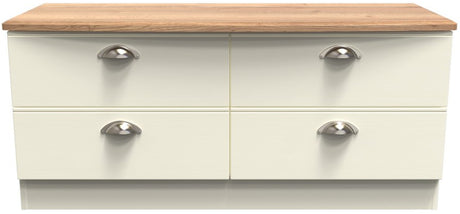 Victoria 4 Drawer Bed Box with Oak Top