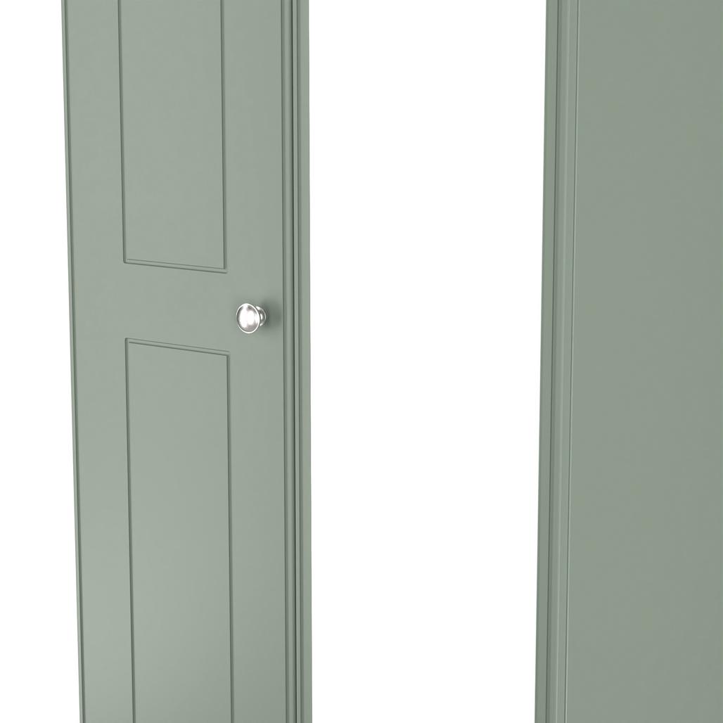 Victoria Mirrored 2 Door Double Wardrobe with Oak Top