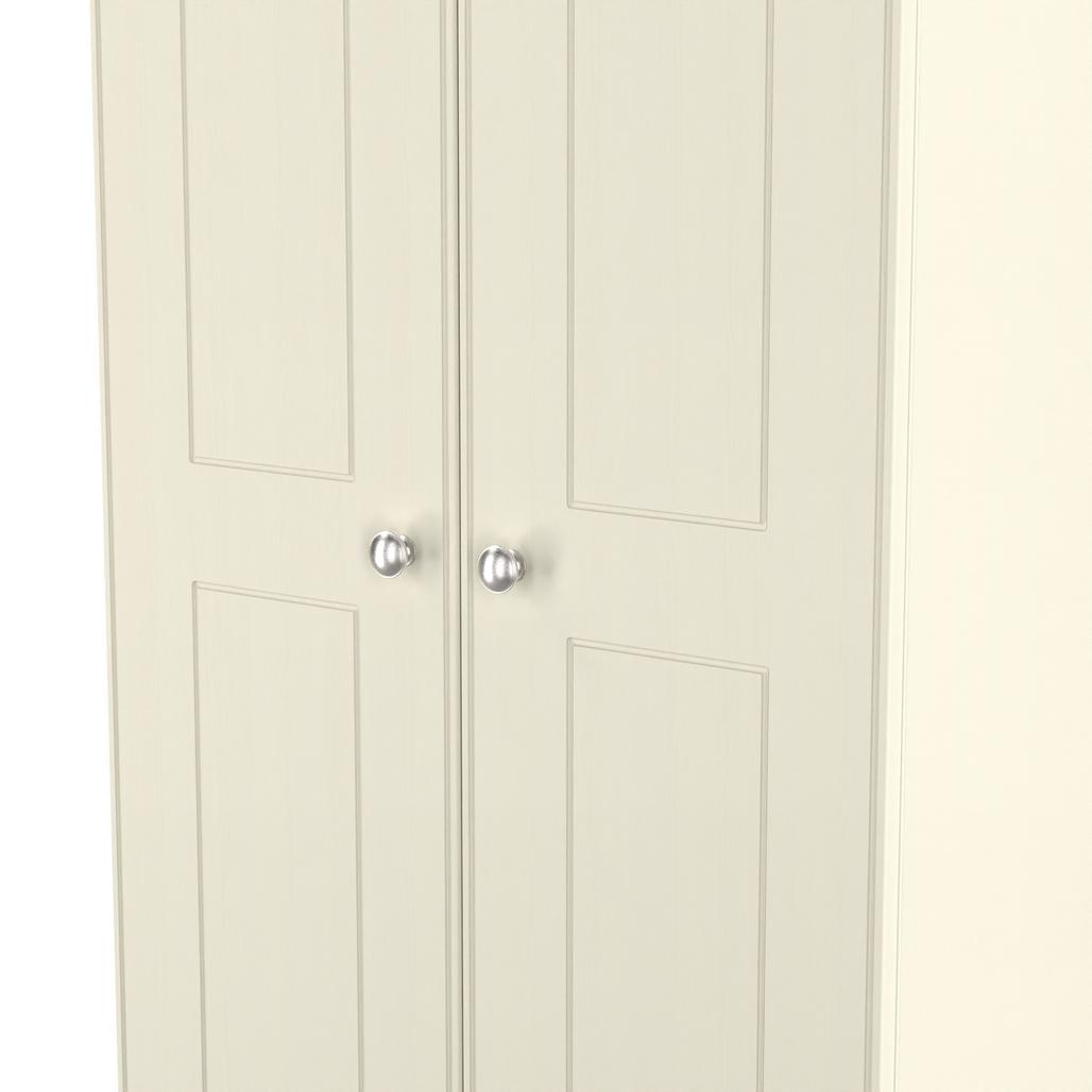 Victoria 2 Door Double Wardrobe with Oak Top