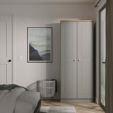 Victoria 2 Door Double Wardrobe with Oak Top