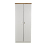 Victoria 2 Door Double Wardrobe with Oak Top