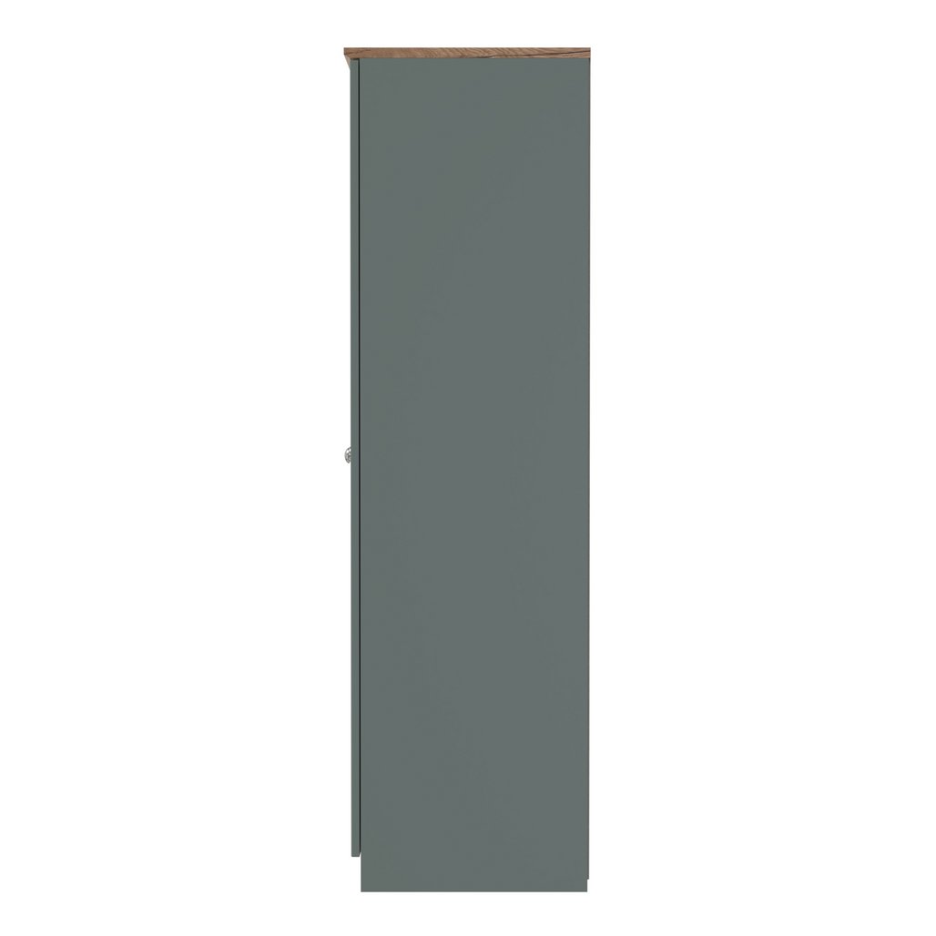 Victoria 2 Door Double Wardrobe with Oak Top