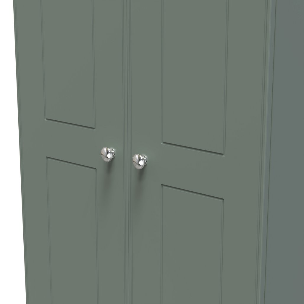 Victoria 2 Door Double Wardrobe with Oak Top