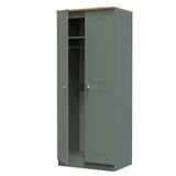 Victoria 2 Door Double Wardrobe with Oak Top