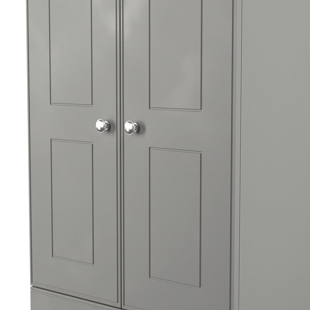 Victoria 2 Door 2 Drawer Double Wardrobe with Oak Top