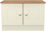 Victoria Low 2 Door Sideboard with Riviera Oak Top