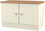 Victoria Low 2 Door Sideboard with Riviera Oak Top