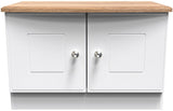 Victoria Low 2 Door Sideboard with Riviera Oak Top