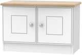 Victoria Low 2 Door Sideboard with Riviera Oak Top
