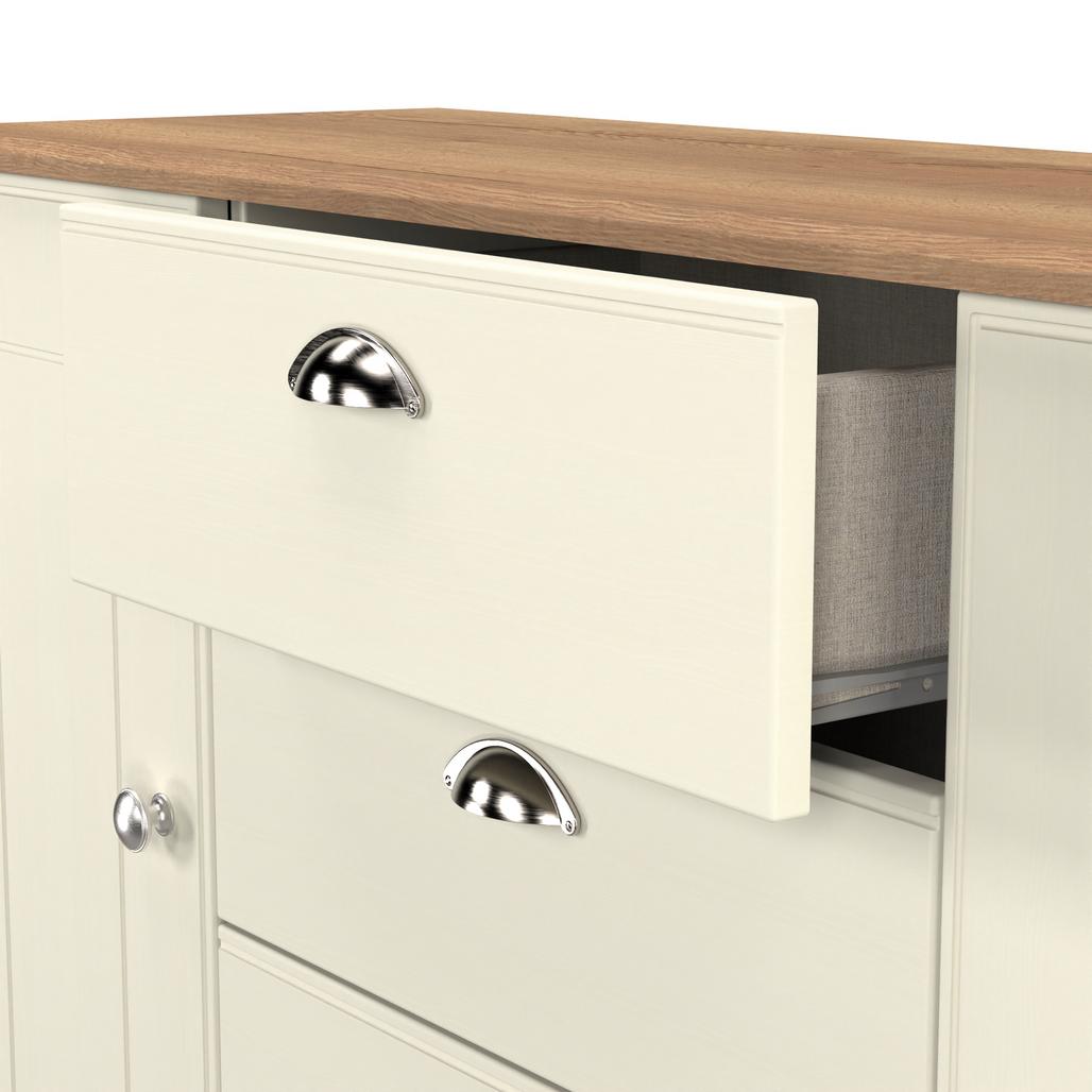 Victoria 2 Door 3 Drawer Sideboard with Riviera Oak Top
