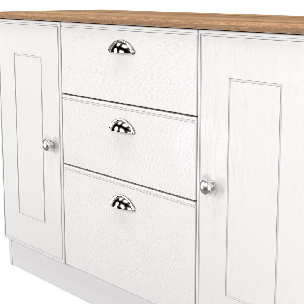 Victoria 2 Door 3 Drawer Sideboard with Riviera Oak Top