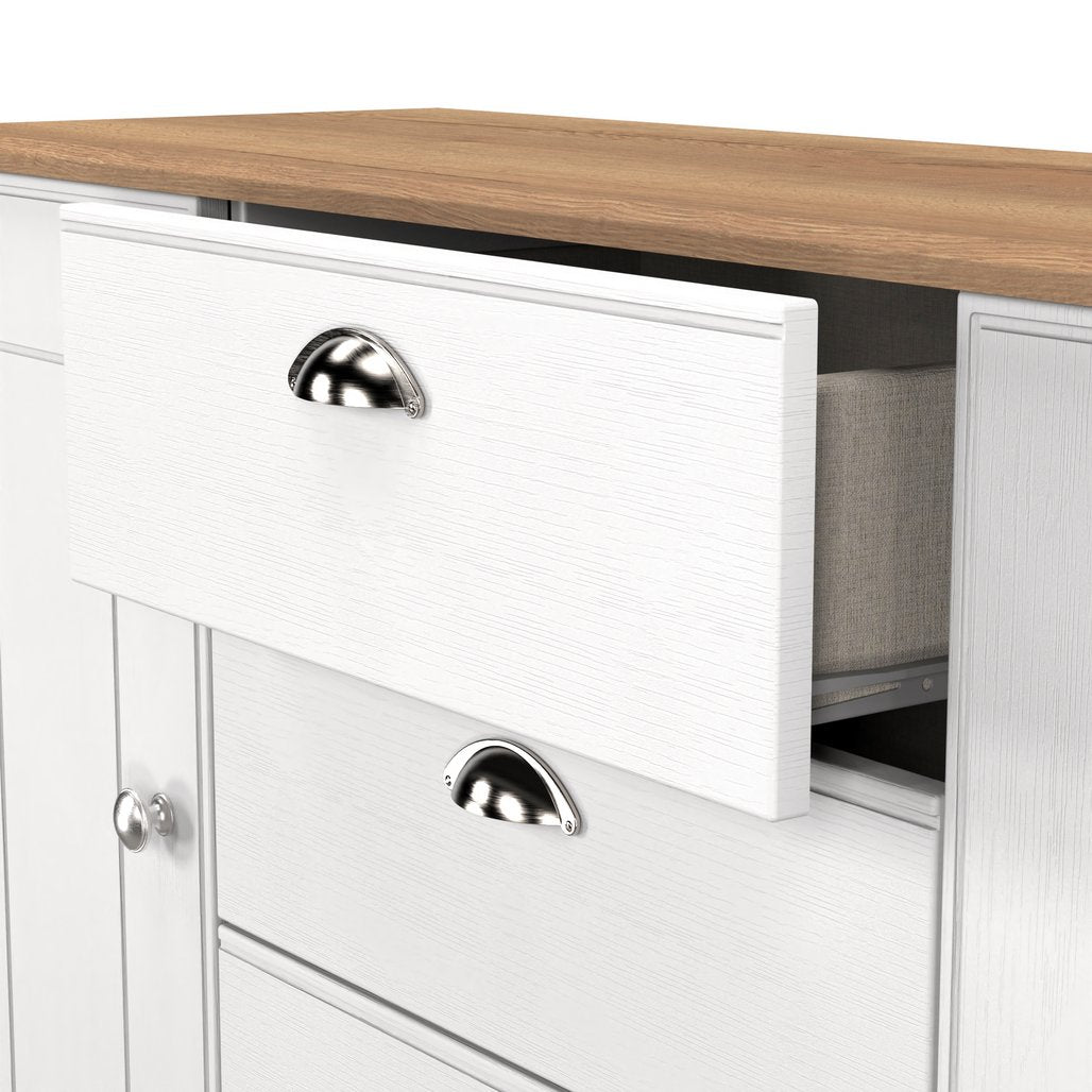 Victoria 2 Door 3 Drawer Sideboard with Riviera Oak Top
