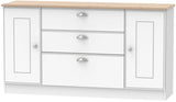 Victoria Wide 2 Door 3 Drawer Sideboard with Riviera Oak Top