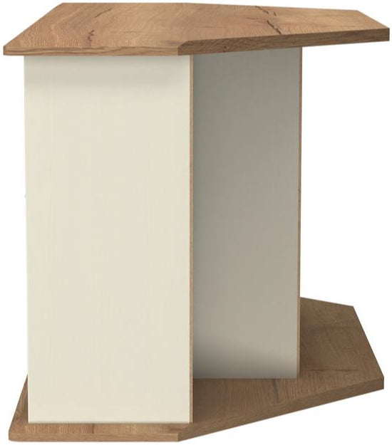 Victoria 1 Drawer Open Shelf Corner TV Unit with Riviera Oak Top