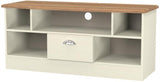 Victoria 1 Drawer Open Shelf TV Unit with Oak Top
