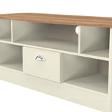 Victoria 1 Drawer Open Shelf TV Unit with Oak Top