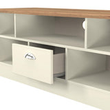 Victoria 1 Drawer Open Shelf TV Unit with Oak Top