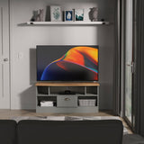 Victoria 1 Drawer Open Shelf TV Unit with Oak Top