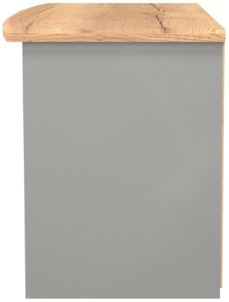 Victoria 1 Drawer Open Shelf TV Unit with Oak Top