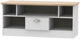 Victoria 1 Drawer Open Shelf TV Unit with Oak Top