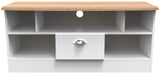 Victoria 1 Drawer Open Shelf TV Unit with Oak Top