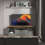 Victoria Wide 1 Drawer Open Shelf TV Unit with Oak Top