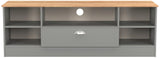 Victoria Wide 1 Drawer Open Shelf TV Unit with Oak Top
