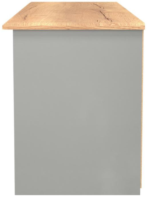 Victoria Wide 1 Drawer Open Shelf TV Unit with Oak Top