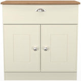 Victoria 2 Door 1 Drawer Sideboard with Oak Top