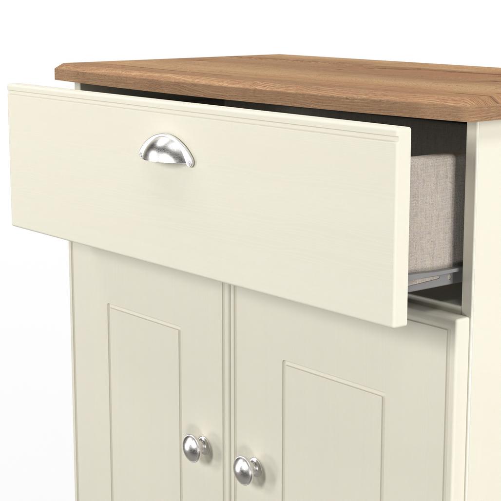 Victoria 2 Door 1 Drawer Sideboard with Oak Top