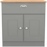Victoria 2 Door 1 Drawer Sideboard with Oak Top