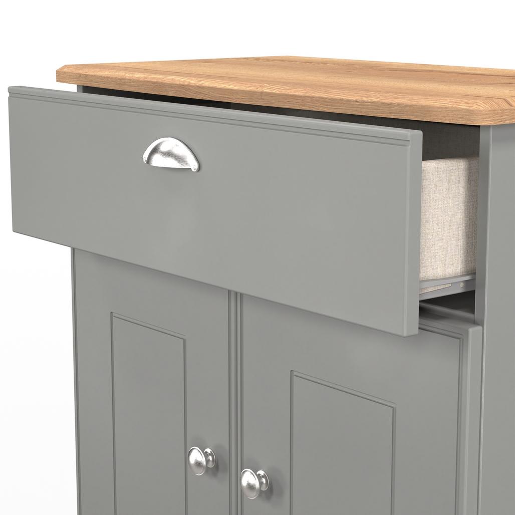 Victoria 2 Door 1 Drawer Sideboard with Oak Top