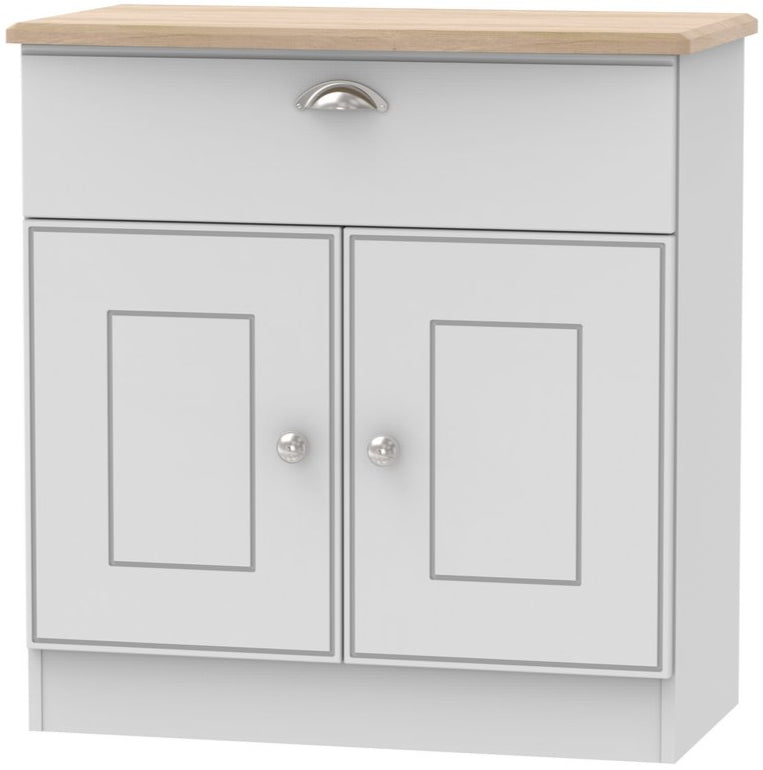 Victoria 2 Door 1 Drawer Sideboard with Oak Top