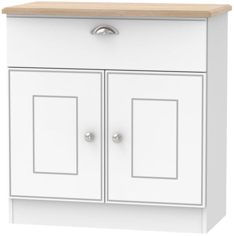 Victoria 2 Door 1 Drawer Sideboard with Oak Top