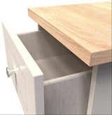 Vienna 3 Drawer Bedside Cabinet with Oak Top