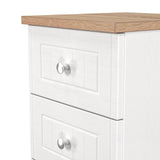 Vienna 3 Drawer Bedside Cabinet with Oak Top