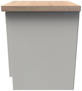 Vienna 2 Drawer Bedside Cabinet with Oak Top