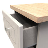 Vienna 2 Drawer Bedside Cabinet with Oak Top