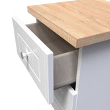 Vienna 2 Drawer Bedside Cabinet with Oak Top