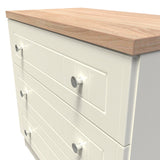 Vienna 3 Drawer Chest with Oak Top
