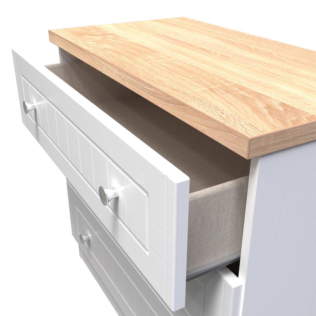 Vienna 3 Drawer Chest with Oak Top