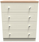 Vienna 4 Drawer Chest with Oak Top