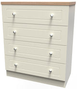Vienna 4 Drawer Chest with Oak Top