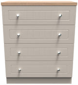 Vienna 4 Drawer Chest with Oak Top