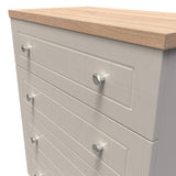 Vienna 4 Drawer Chest with Oak Top