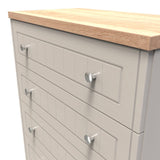 Vienna 5 Piece Bedroom Set with Oak Top