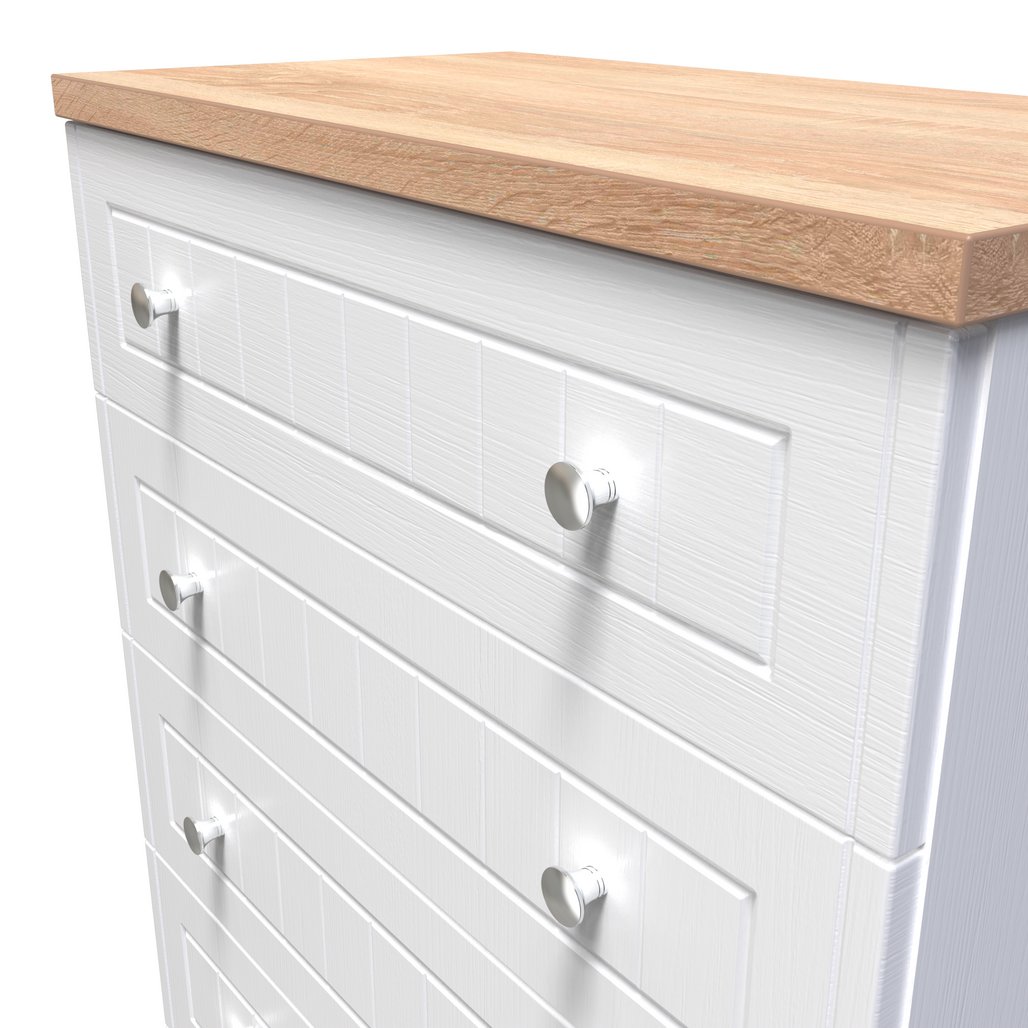 Vienna 5 Piece Bedroom Set with Oak Top