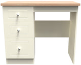 Vienna 3 Drawer Vanity Desk with Oak Top