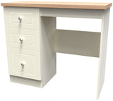 Vienna 3 Drawer Vanity Desk with Oak Top